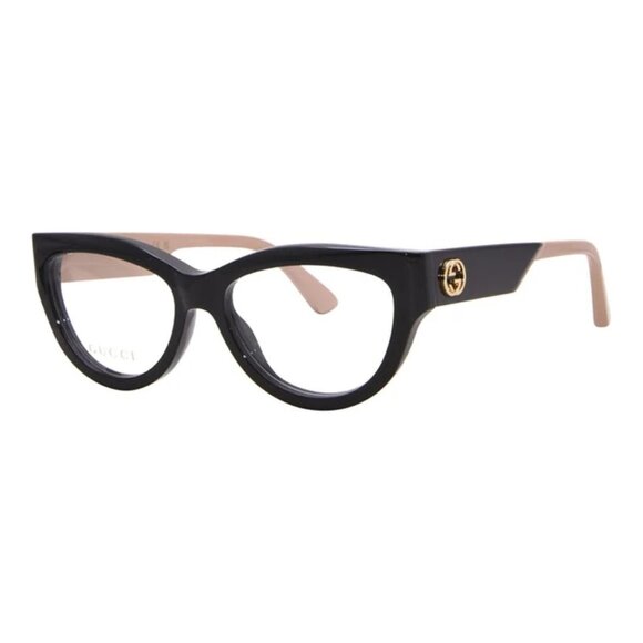 NEW GUCCI EYEGLASSES BLACK NUDE WOMEN EYEWEAR GUCCI GG1665O 008 - Picture 1 of 3